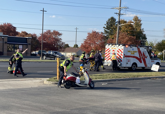 Moped rider injured | News Banner