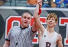 Tigers’ Frettinger, Boots, win ACAC individual wrestling titles at conference tournament