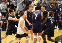 Knights top rival Braves in volleyball sweep; 2-0 in NE8