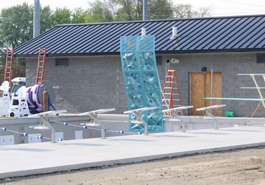 Going vertical at the pool