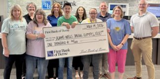 First Bank of Berne supports Adams-Wells Special Olympics