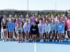 Knights clinch share of Northeast 8 girls’ tennis title with win vs. Eagles
