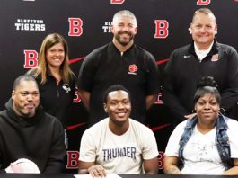 Tigers’ running back Moore signs with Trine University for football