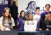 Taylor University signs three Wells County cheerleaders