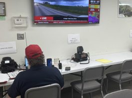 Emergency Operations Center set up for weather