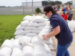 Volunteers fill sandbags as Wells County remains under flood watch